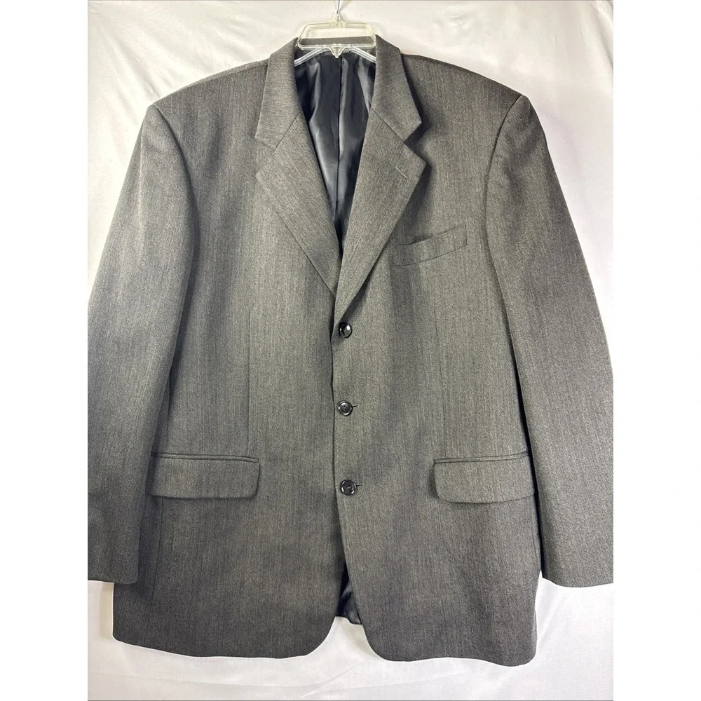 Men's 44R Jones New York 100% Wool Blazer Twill Golden Twist‎ Tailored EDCO